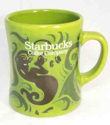 RARE Starbucks Coffee Barista 2002 Green Mug Mermaid Siren Beans White Lettering - Sold on eBay Nov, 27th 2018 for $39.95