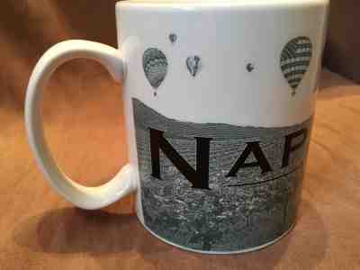 Large STARBUCKS Coffee Mug NAPA VALLEY 2002 Skyline Barista Series 16 oz.