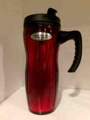 2002 Starbucks Coffee Company Barista Red 16 oz. Travel Mug/Tumbler with Handle - Sold on eBay Nov, 25th 2018 for $12.99