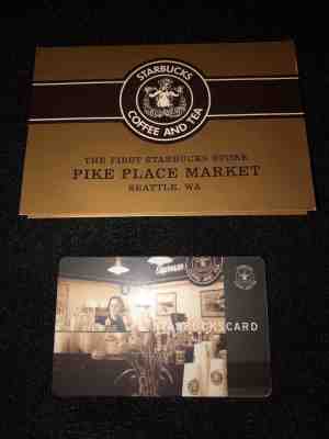 Starbucks card Seattle Pike Place Original 2002+sleeve! - Sold on eBay Nov, 12th 2018 for $17.99