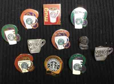 Starbucks Coffee Lot Of 11 Award Pins 2003-2009 10 Mug & 1 QASA Award - Sold on eBay Nov, 26th 2018 for $15.50