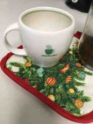 2003 Starbucks Barista ABBEY II Mug - White w/Green Steaming Cup Logo - 14 oz - Sold on eBay Nov, 26th 2018 for $10.00