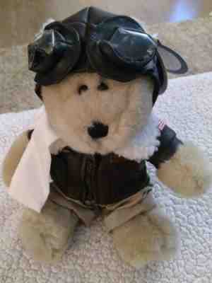 Starbucks Bearista Bear Plush 32nd Edition 2004 Aviator Pilot Bear with Tags - Sold on eBay Nov, 27th 2018 for $13.99