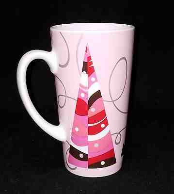 Starbucks Christmas Holiday Mug 16 oz PINK TRIANGLE TREE 2004 - Sold on eBay Nov, 26th 2018 for $15.00