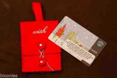 Starbucks 2005 City Skate Gift Card w/ Red "Wish" Sleeve $0 (Zero Balance) - Sold on eBay Nov, 27th 2018 for $12.99