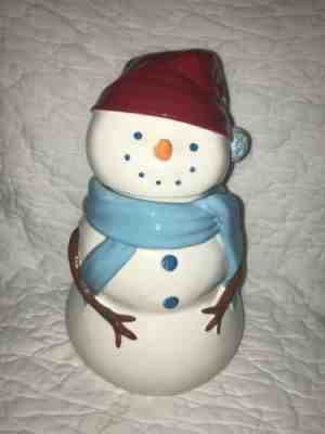 Snowman Holiday Christmas Cookie Jar Canister 2006 Starbucks Coffee Company MINT - Sold on eBay Nov, 27th 2018 for $25.00