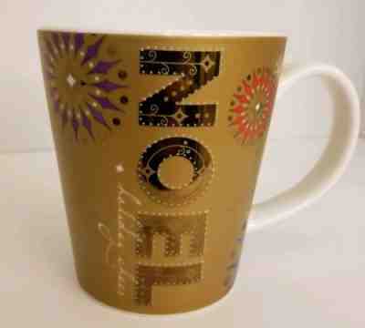 STARBUCKS 2006 "NOEL" Holiday Metallic Gold Christmas Coffee Cup Mug 14 oz. - Sold on eBay Nov, 26th 2018 for $14.98