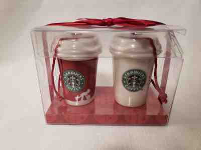 Starbucks 2006 Ceramic To Go Cups Christmas Ornaments - Sold on eBay Nov, 26th 2018 for $5.50