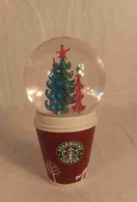 STARBUCKS HOLIDAY 2006 SNOW GLOBE CHRISTMAS TREE LATTE COFFEE SB SEATTLE SNOW  - Sold on eBay Nov, 25th 2018 for $15.00