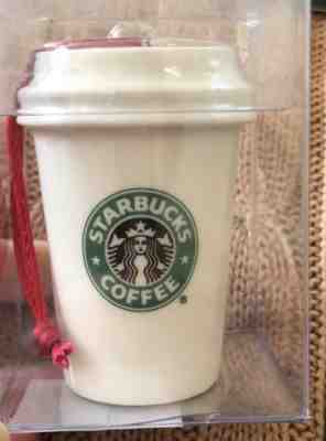 Starbucks 2007 Christmas Holiday Ceramic Ornament White To Go Cup Mermaid gift - Sold on eBay Nov, 28th 2018 for $4.50