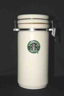 Starbucks 2007 Ceramic Coffee Canister Black Siren/Mermaid - Sold on eBay Nov, 28th 2018 for $7.25