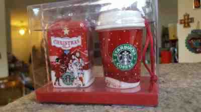 2007 NIB  To Go Cup Coffee Blend Bag STARBUCKS Duo Christmas Ornaments Old Logo - Sold on eBay Nov, 27th 2018 for $9.50