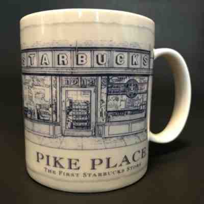 STARBUCKS COFFEE MUG PIKE PLACE THE FIRST STARBUCKS STORE ARCHITECTURAL SERIES  - Sold on eBay Nov, 27th 2018 for $10.00