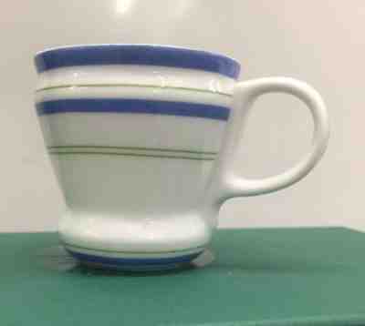 Starbucks Coffee Company 3oz Demitasse Espresso Shot Mug Green Blue Stripes 2007 - Sold on eBay Nov, 27th 2018 for $9.99