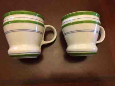 Starbucks 3oz Espresso Cup Blue GREEN Stripe - Sold on eBay Nov, 27th 2018 for $9.99