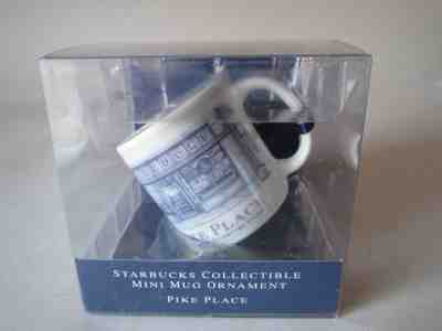 NEW STARBUCKS ARCHITECTURAL SERIES MINI MUG ORNAMENT 2007 PIKE PLACE XMAS - Sold on eBay Nov, 26th 2018 for $24.99