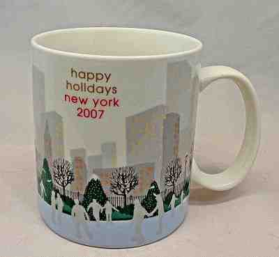  2007 STARBUCKS "Happy Holidays" NEW YORK Central Park 18oz Mug  - Sold on eBay Nov, 26th 2018 for $11.50