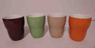 Set of 4 Starbucks Double Wall coffee mugs cups, by Aida, 2008  no handles - Sold on eBay Nov, 28th 2018 for $21.99