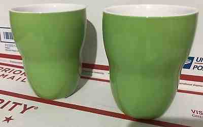 2008 Starbucks by Aida DOUBLE WALLED Lime Green Coffee Cup Tea Mug Set of 2 Pair - Sold on eBay Nov, 28th 2018 for $20.99