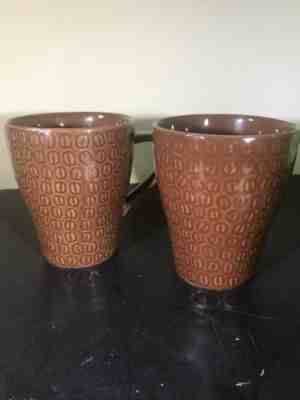 2 Starbucks 2008 Design House Stockholm Brown Coffee Bean 12 Oz Cup Mug - Sold on eBay Nov, 27th 2018 for $15.00