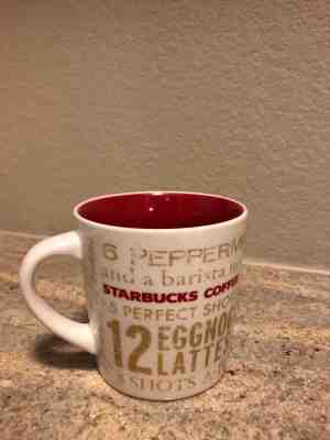 2008 Starbucks Mug 12 Days Of Christmas Holiday 14 Oz - Ceramic  - Sold on eBay Nov, 27th 2018 for $12.99