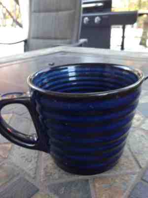 Starbucks 2008 Brown Blue Ribbed Coffee Mug 12 Fl. Oz. - Sold on eBay Nov, 26th 2018 for $12.99