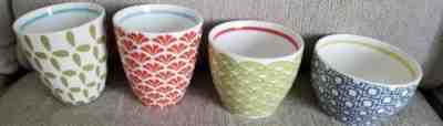  Starbucks cup / mug new bone china handleless 2009-2010 set of 4 - Sold on eBay Nov, 28th 2018 for $19.00