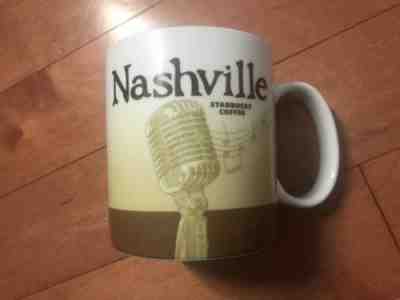 Starbucks NASHVILLE 2010 Microphone Collector Series COFFEE City Mug Cup 16oz - Sold on eBay Nov, 26th 2018 for $18.00