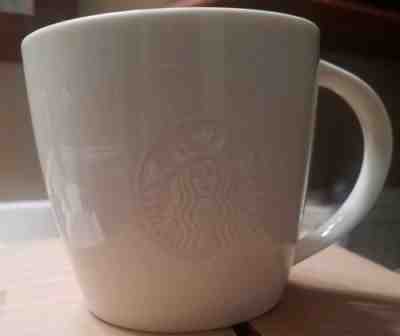 STARBUCKS Coffee Mug Embossed Siren Mermaid Logo Set of 4 NEW T 2010 4 boxes - Sold on eBay Nov, 27th 2018 for $12.99