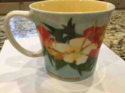 Starbucks Hawaii Coffee Mug Cup Lei 2010 Bone China Hibiscus Floral 16oz Large - Sold on eBay Nov, 26th 2018 for $9.99