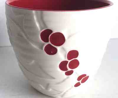 Starbucks Christmas  Mug White Holly Leaves with Hand Painted Red Berries 2010 - Sold on eBay Nov, 22nd 2018 for $5.85