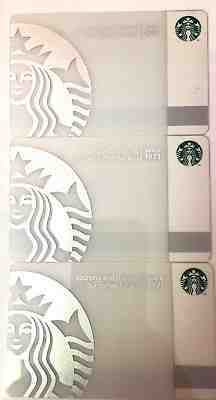 Rare 3 Starbucks Card 2011 Silver 40th Anniversary Mermaid Siren US Version NEW - Sold on eBay Nov, 27th 2018 for $9.99