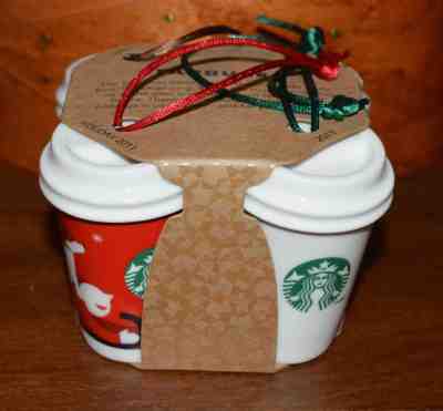 4 NEW Starbucks Logo Evolution 2011 Ornament Christmas Coffee - Sold on eBay Nov, 26th 2018 for $15.99