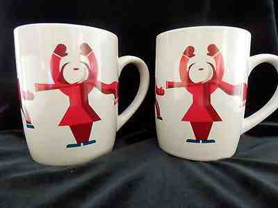 Set of 2 Starbucks Holiday Mugs White with Dancing Children 2012 EUC Original - Sold on eBay Nov, 28th 2018 for $9.00