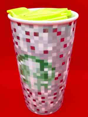 2012 Starbucks Rodarte Pixel Ceramic Porcelain Travel Mug 12 oz. - Sold on eBay Nov, 27th 2018 for $12.95