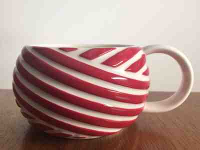 Starbucks Christmas Peppermint Candy Cane Striped Coffee Tea Mug Cup 2013 - Sold on eBay Nov, 26th 2018 for $5.30