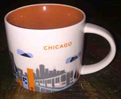 Starbucks Chicago IL You Are Here Collection 2013 Mug STARBUCKS Coffee Tea 14 oz - Sold on eBay Nov, 26th 2018 for $19.00