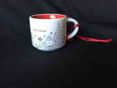 Pre-owned Starbucks Ornament 2014 California You Are Here Series Mini Mug - Sold on eBay Nov, 28th 2018 for $5.00