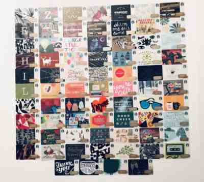 74 Starbucks Cards Holiday Christmas Lot Set 2014 Rare New - Sold on eBay Nov, 26th 2018 for $29.99