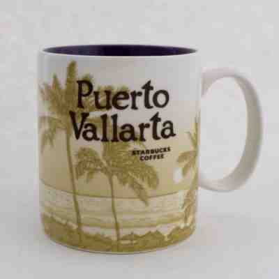 STARBUCKS 16 oz PUERTO VALLARTA Ceramic Coffee Cup Mug Global Icon Series 2014 - Sold on eBay Nov, 25th 2018 for $21.99