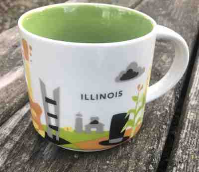 Starbucks 2015 14 oz You Are Here YAH Illinois Mug - Sold on eBay Nov, 28th 2018 for $14.99