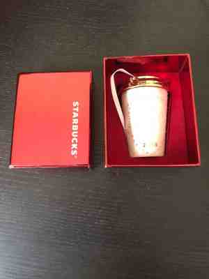 STARBUCKS 2015 ORNAMENT Embellished w/ SWAROVSKI Crystals in Red Shiny GIFT BOX  - Sold on eBay Nov, 28th 2018 for $32.35