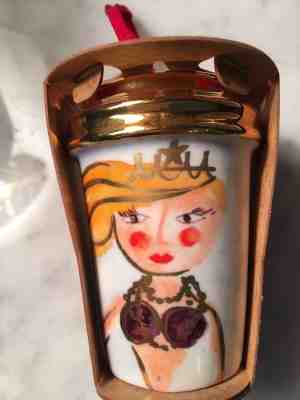 NEW Starbucks Christmas 2015 Ornament Siren Mermaid with Gold Lid & Details - Sold on eBay Nov, 27th 2018 for $8.01