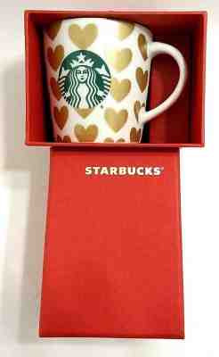 Starbucks Espresso Cup Gold Hearts & Mermaid Logo 3 oz Mug 2015 ~ NEW IN BOX! - Sold on eBay Nov, 27th 2018 for $12.99