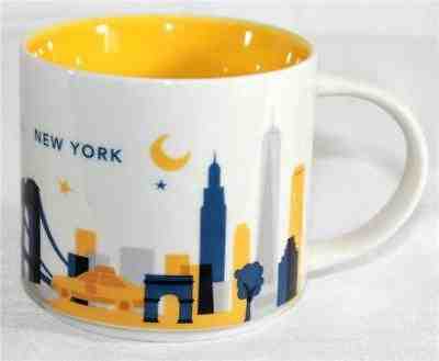 2015 Starbucks You Are Here Collection New York Yellow Interior Cup Mug - Sold on eBay Nov, 26th 2018 for $14.69