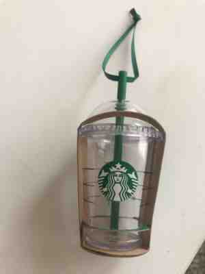NEW Starbucks 2016 Christmas Holiday Ornament COLD CUP with Dome Lid green Straw - Sold on eBay Nov, 27th 2018 for $16.00