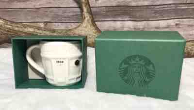 Starbucks 2016 Seattle Pikes Place Storefront 1912 White Demi Mini 3 oz Cup NEW! - Sold on eBay Nov, 27th 2018 for $11.21