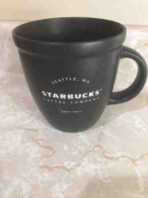 Starbucks 2016 Abbey Laser Etched Matte Black Coffee Mug Cup 16 fl. oz - Sold on eBay Nov, 27th 2018 for $14.00