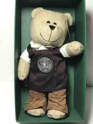 Starbucks Bearista Bear Plush Barista Brown Apron 2016 Corduroys Advertising Toy - Sold on eBay Nov, 26th 2018 for $18.00