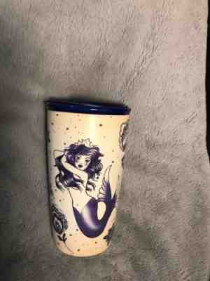 *RARE* Starbucks New Ceramic 2016 Tattoo Art Siren Mermaid Traveler Tumbler 12oz - Sold on eBay Nov, 26th 2018 for $50.00